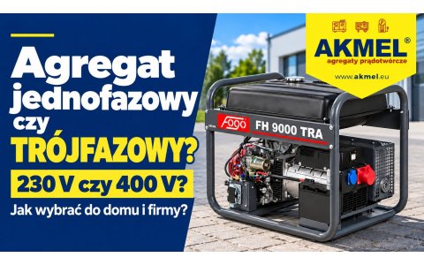Agregat jednofazowy czy trójfazowy? Jak wybrać zasilanie 230 V i 400 V do domu i firmy